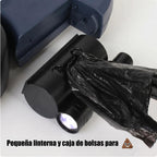 Correa Retráctil Doble para Perros – Con Linterna LED, Dispensador de Bolsas y Sistema Antienredos (3 Metros)